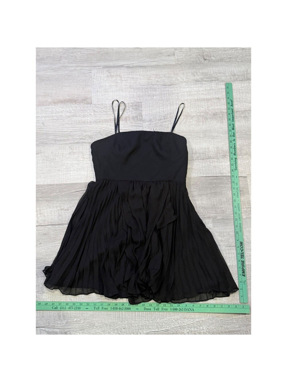 BCBGeneration Black Pleated Mini Dress Size 10